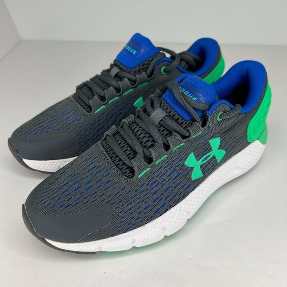 Under Armour Kids 3022868-100 Gray Charged Rogue 2 Size 5Y Running Shoes - Picture 1 of 9